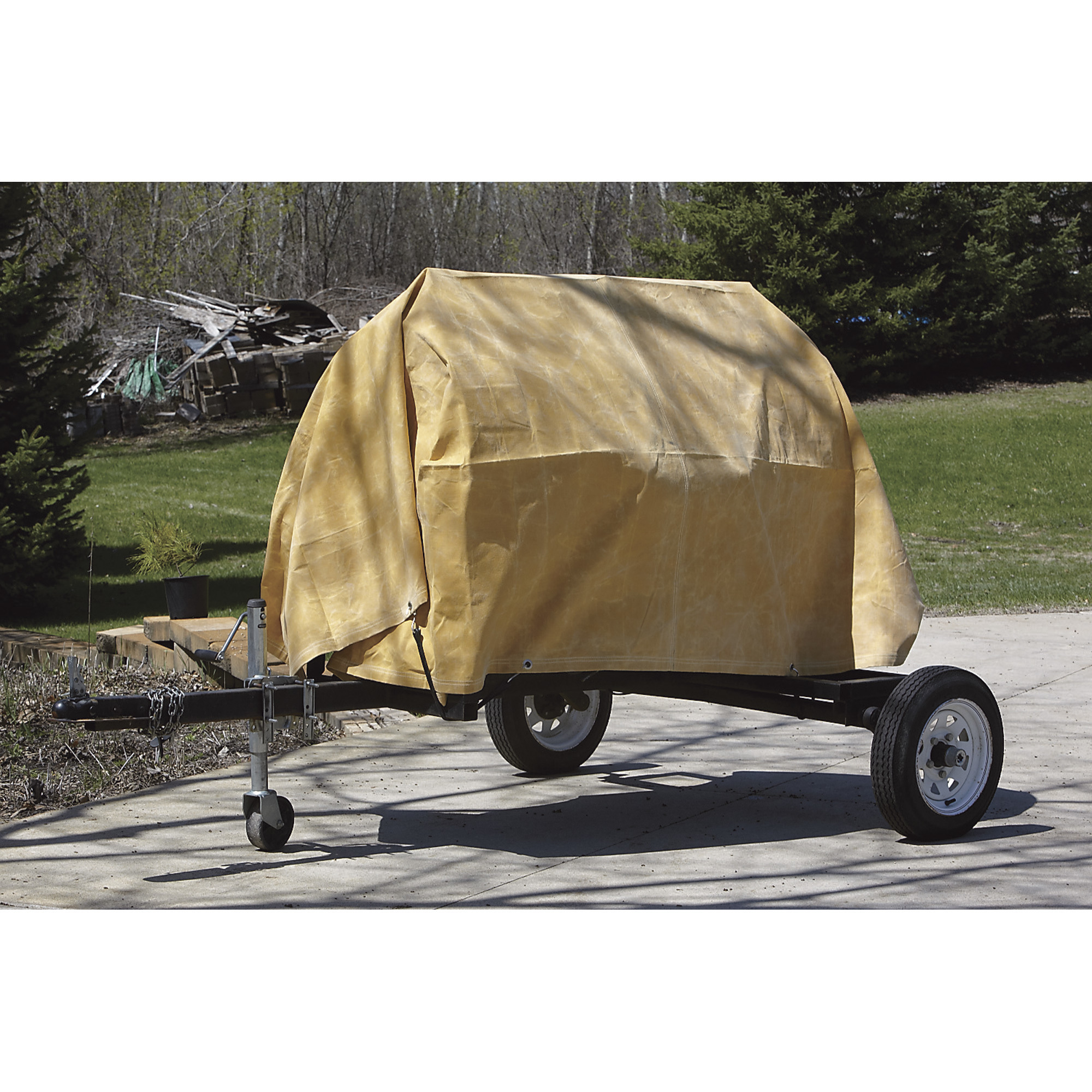 Dize Heavy-Duty 10-Oz. Treated Cotton Duck Canvas Tarp, Mustard Yellow, 8ft. x 10ft., Model# CA0810